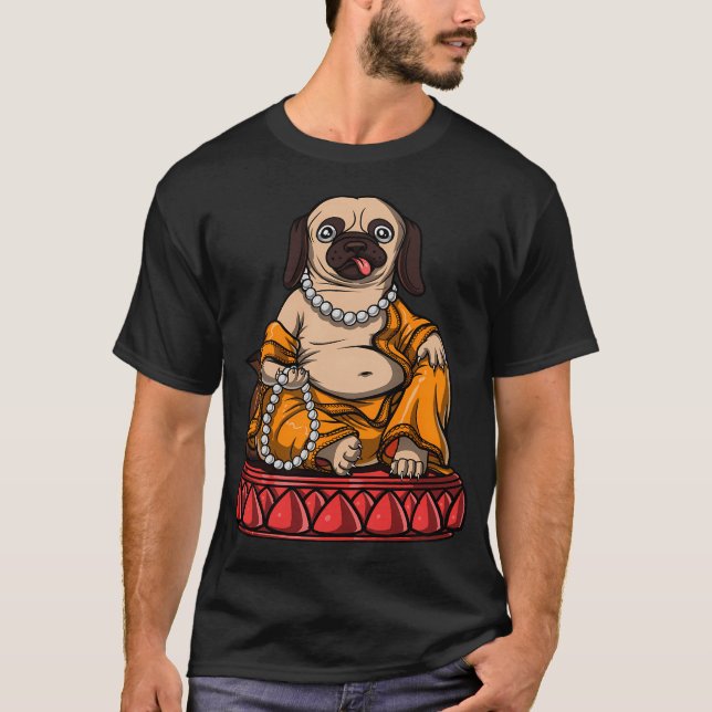 Camiseta Meditação Pug Zen (Frente)
