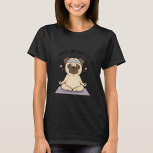 Camiseta Meditação Pug Zen Momentos Conscientes para Cão e