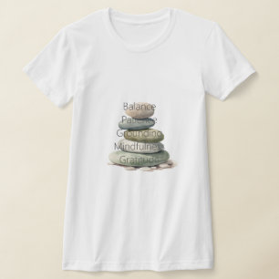 Camiseta Meditação Rochas Equilíbrio Mindfulness