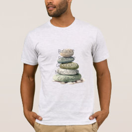 Camiseta Meditação Rochas Equilíbrio Mindfulness Yoga