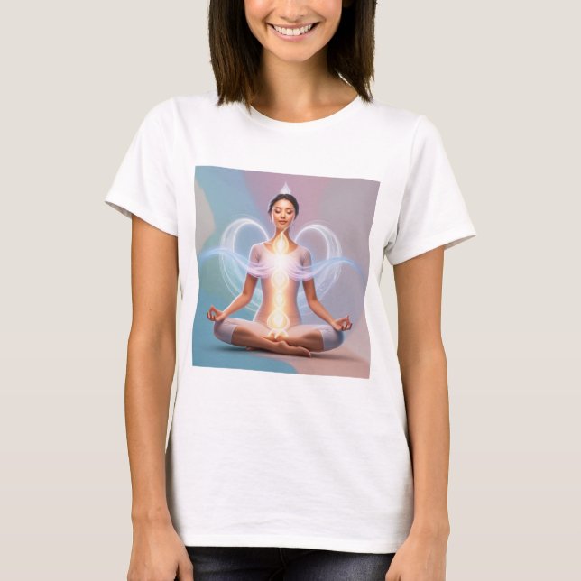 Camiseta Meditação Serene Fluxo de Energia - Espiritual (Frente)