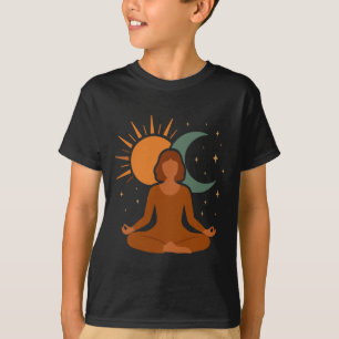 Camiseta Meditacão Sol Lua Yoga Espiritual Design de Autocu