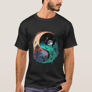 Camiseta Meditação Taoismo Yin Yang Símbolo Na Nature Taiji