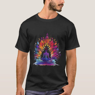 Camiseta Meditação Vibrante Ioga E Mentidão