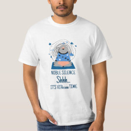 Camiseta Meditação Vipassana Nobre Silence Engraçado