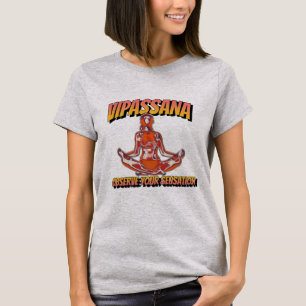 Camiseta Meditação Vipassana Observe sua sensação Anicca