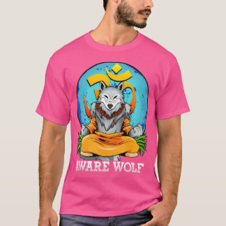 Camiseta Meditação Werewolf Pun Halloween Aware Wolf Yoga