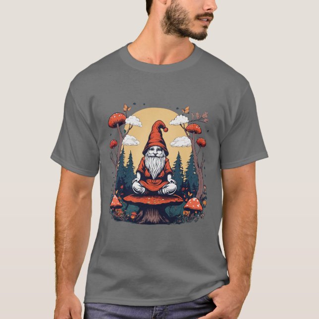 Camiseta Meditação Whimsical Gnomo (Frente)