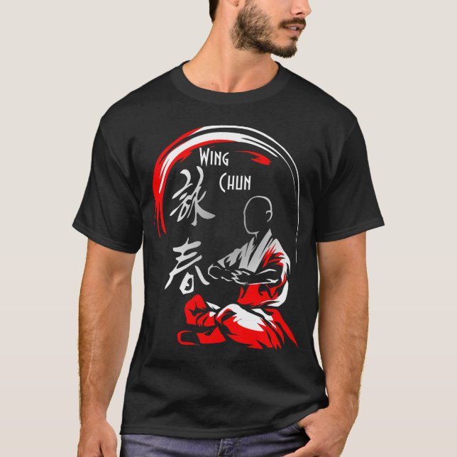 Camiseta Meditação Wing Chun Sifu Kung Fu T-Shirt (Frente)