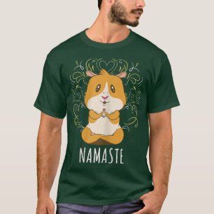Camiseta Meditação Womens Guiné Pig Namaste Yoga