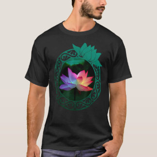 Camiseta Meditação Yoga Arco-Íris Lotus Fashion Parte Super