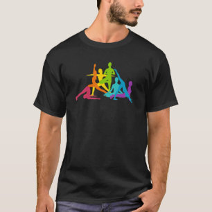 Camiseta Meditação Yoga Arco-Íris Possui Meditação Yogis In