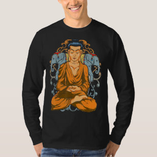 Camiseta Meditação Yoga Espiritual Zen Buddhist Eleph Asiát