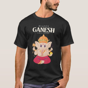 Camiseta Meditação Yoga Hindu Elefante Deus Feliz Genesh Ch