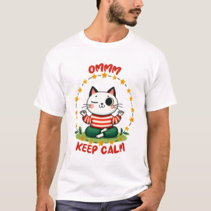 Camiseta Meditação Zen Cat