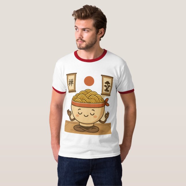 Camiseta Meditação Zen Noodles (Frente Completa)