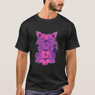 Camiseta Meditação Zen Yoga Cat Omm