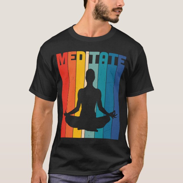 Camiseta Meditação Zen Yoga Meditação Legal Gráfico Plus Si (Frente)