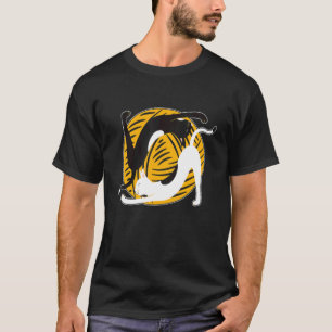 Camiseta Meditação Zen Yoga Ying & Yang Gato Omm