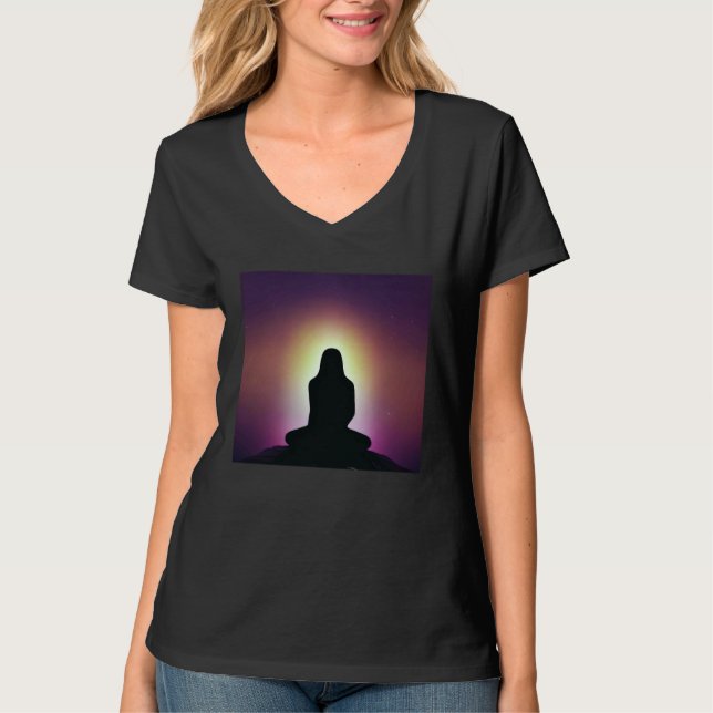 Camiseta Meditation Enlightment Spiritual Yoga Transcendent (Frente)