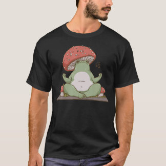 Camiseta Meditation Frog Mushroom Shirt  Spiritual Cottagec