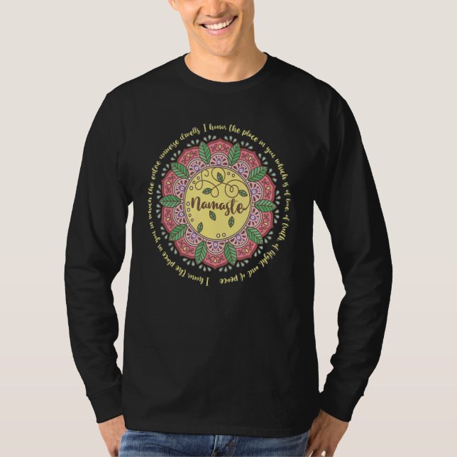 Camiseta Meditation Saying Mandala Yoga Greeting We Are On  (Frente)