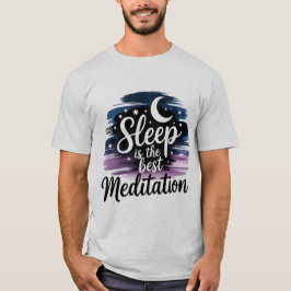 Camiseta Meditente Sono Lua e Estrelas Cores d'água