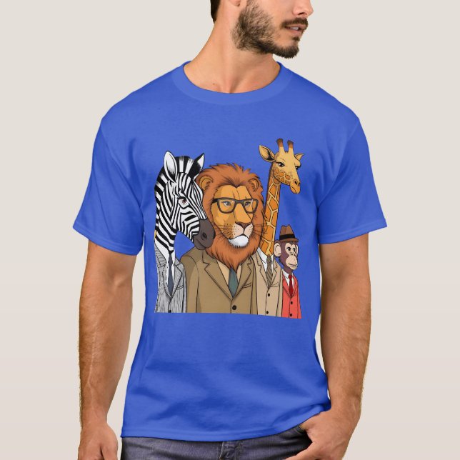 Camiseta medium shot of a funny cartoon animals retro (Frente)