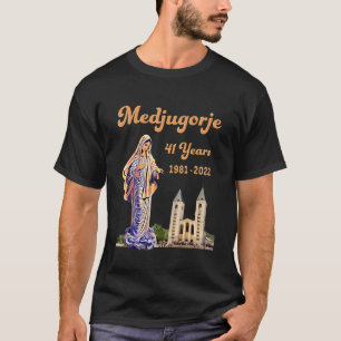 Camiseta Medjugorje 41 Anos Estátua De Nossa Senhora Rainha