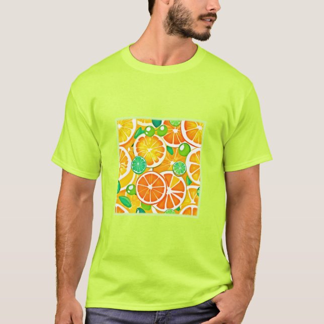 Camiseta Medley Citrus Vibrant - Fatias Frescas E Juciosas (Frente)