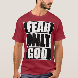 Camiseta Medo Apenas Deus Legal Presente Engraçado Cristã