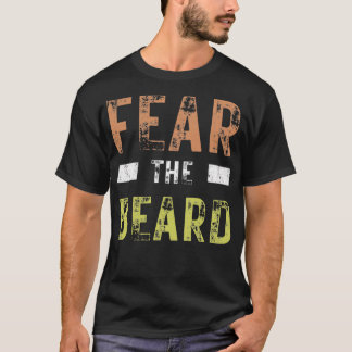 Camiseta Medo da barba design angustiada para homens barbud