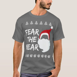 Camiseta Medo Da Barba Do Urso E Da Piada De Chapéu De Nata