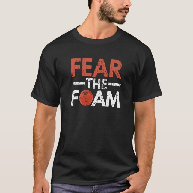 Camiseta Medo Da Citação De Espuma Para Um Ventilador De Bo (Frente)
