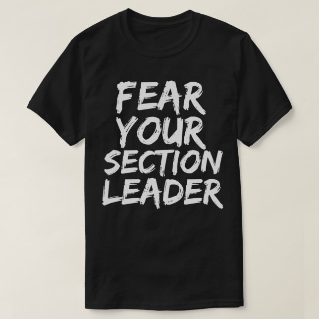 Camiseta Medo da sua Banda de Marching March Music (Frente do Design)