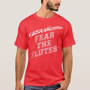 Camiseta Medo Das Flutes Engraçadas Música Entra Flute