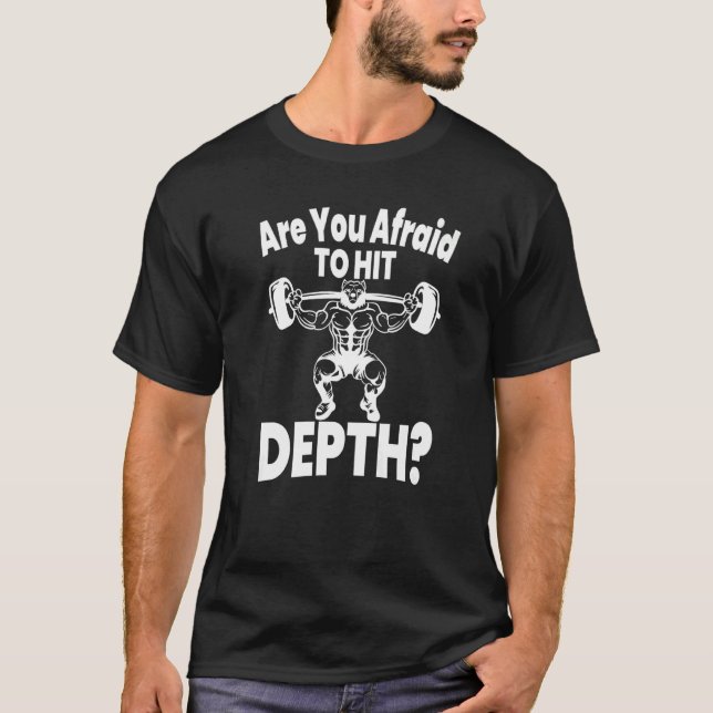 Camiseta Medo De Atingir A Profundidade De Um Giro De Const (Frente)