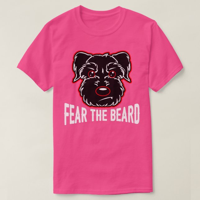 Camiseta Medo de Beard Schnauzer (Frente do Design)