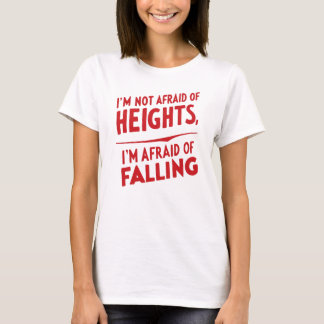 Camiseta Medo de cair: Design de tipografia