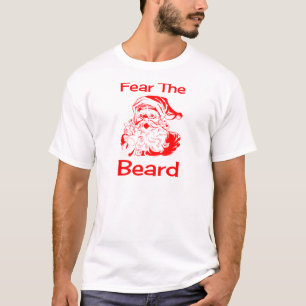 Camiseta Medo de Papai Noel a barba engraçada