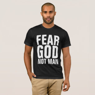 Camiseta MEDO DEUS NÃO HOMEM, T-shirts cristãs