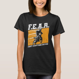 Camiseta Medo Dirtbike Motocross Esqueça Tudo E Vá