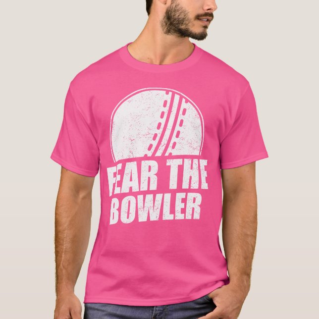 Camiseta Medo do críquete do Bowler (Frente)