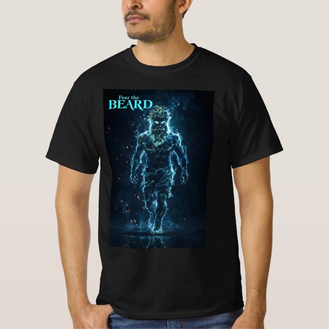 Camiseta Medo do homem andando barba (Frente)