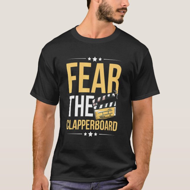 Camiseta Medo Do Quadro De Capa De Um Diretor De Filmes (Frente)