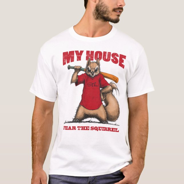 Camiseta Medo do t-shirt do esquilo da reunião o esquilo (Frente)