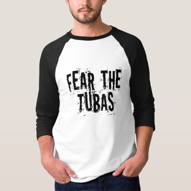 Camiseta Medo engraçado as tubas (Frente)