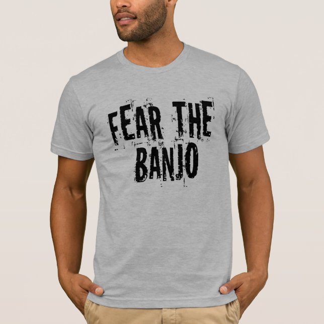 Camiseta Medo engraçado o t-shirt do banjo (Frente)