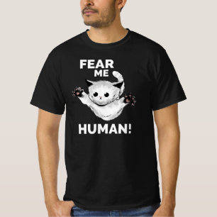 Camiseta Medo-me da T-Shirt Kawaii, Engraçado Humano