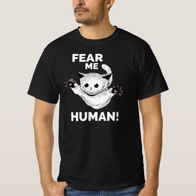 Camiseta Medo-me da T-Shirt Kawaii, Engraçado Humano (Frente)